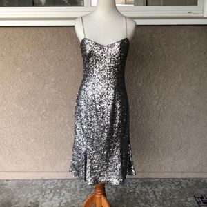 Banana Republic Sliver Sequin Dress